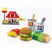 Kinder Spielzeug DIY Block Fastfood Set Spielzeug Block (h03120106)